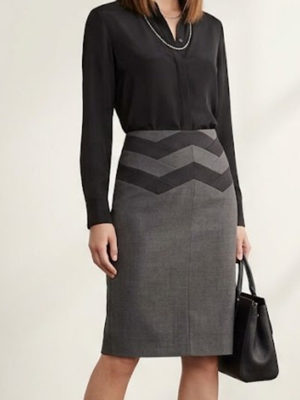 NEW BCBGMaxAzria CHEVRON TABATHA Pencil silhouette SKIRT SIZE 0